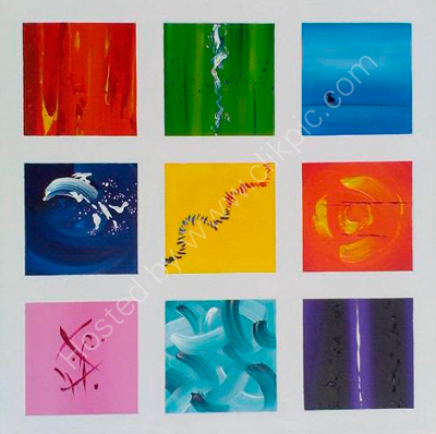 3 Squared Multi-Colour, Bird on a Wire